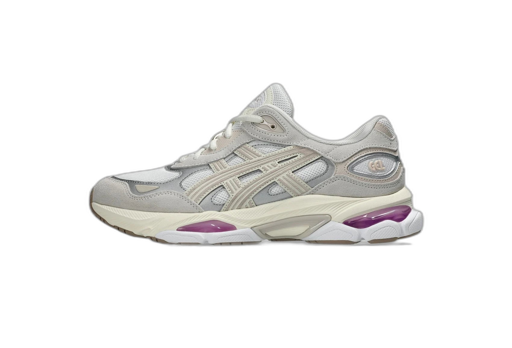 ASICS Gel-NYC 2.0 White Cream Purple - buty sneakersy Offstreet