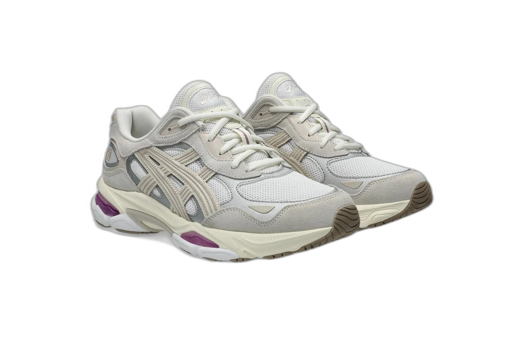 ASICS Gel-NYC 2.0 White Cream Purple - buty sneakersy Offstreet