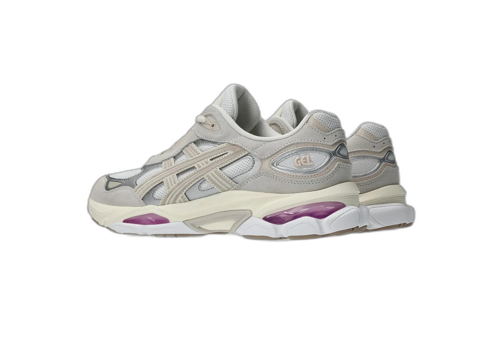 ASICS Gel-NYC 2.0 White Cream Purple - buty sneakersy Offstreet