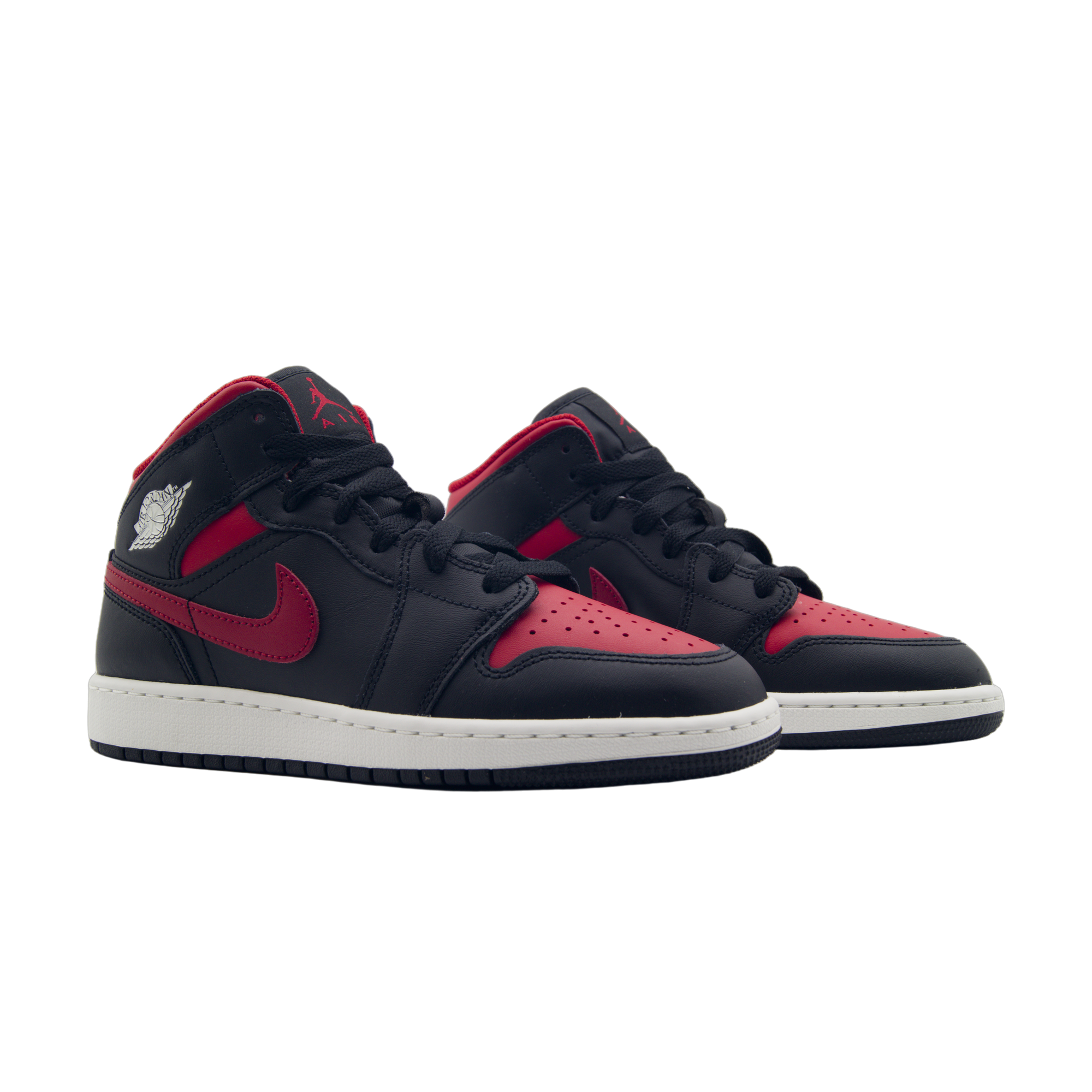 Air Jordan 1 Mid Black Varsity Red – czarno-czerwone sneakersy