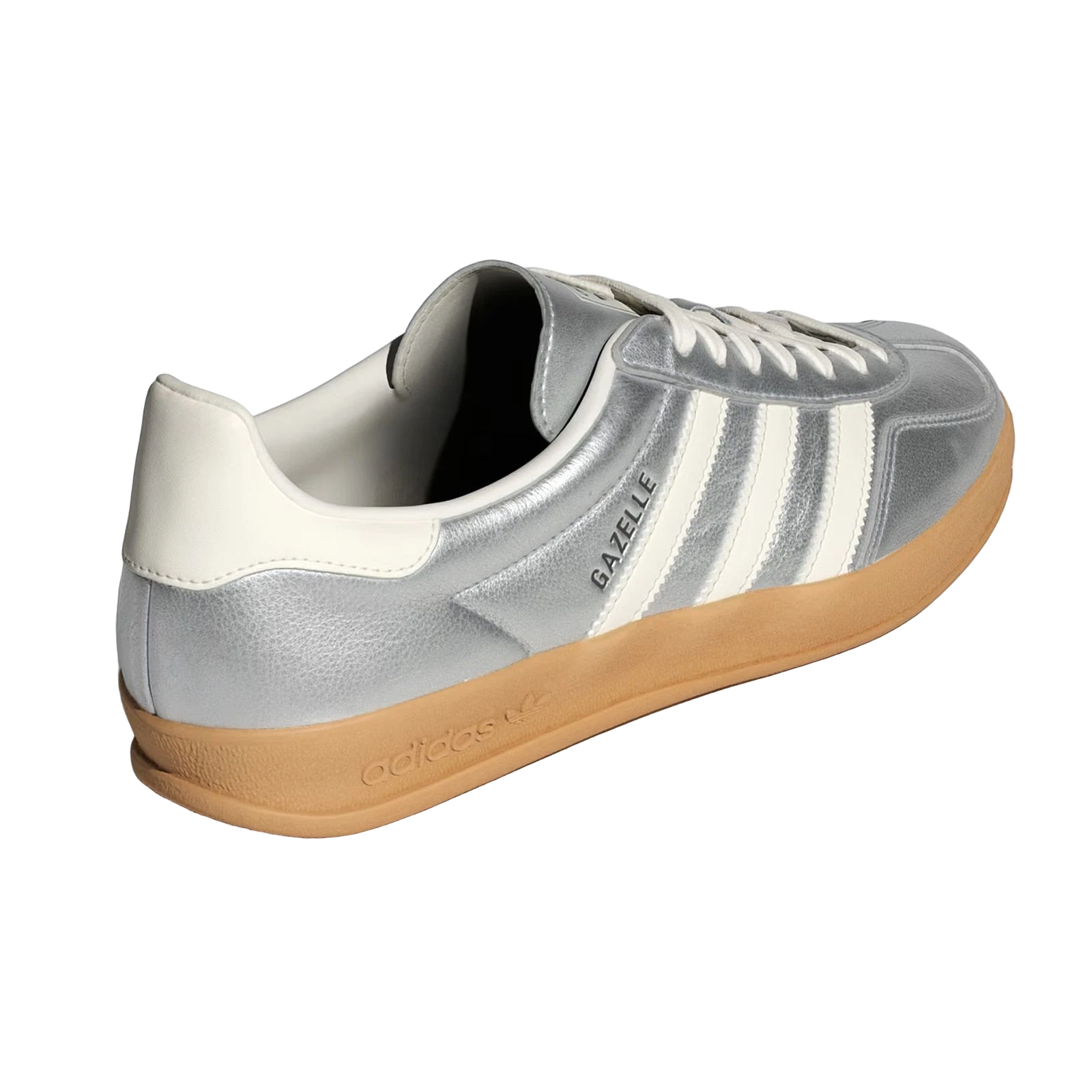 adidas Gazelle Indoor Silver Metallic Core White - buty sneakersy Offstreet