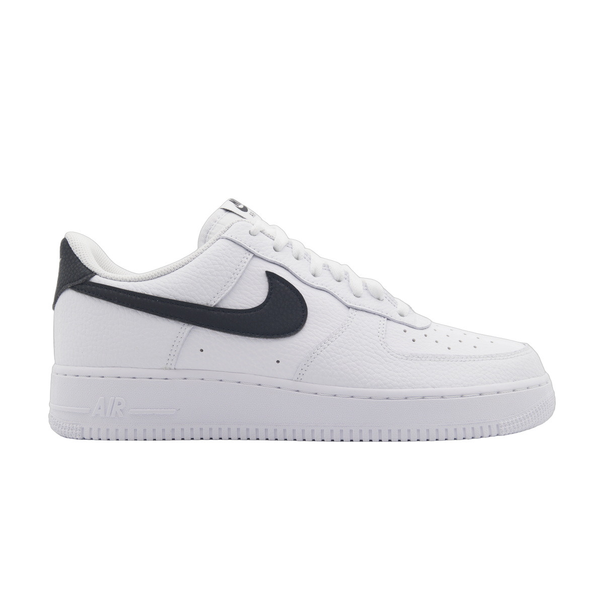 Nike Air Force 1 Low '07 White Black Pebbled Leather– biało-czarne sneakersy