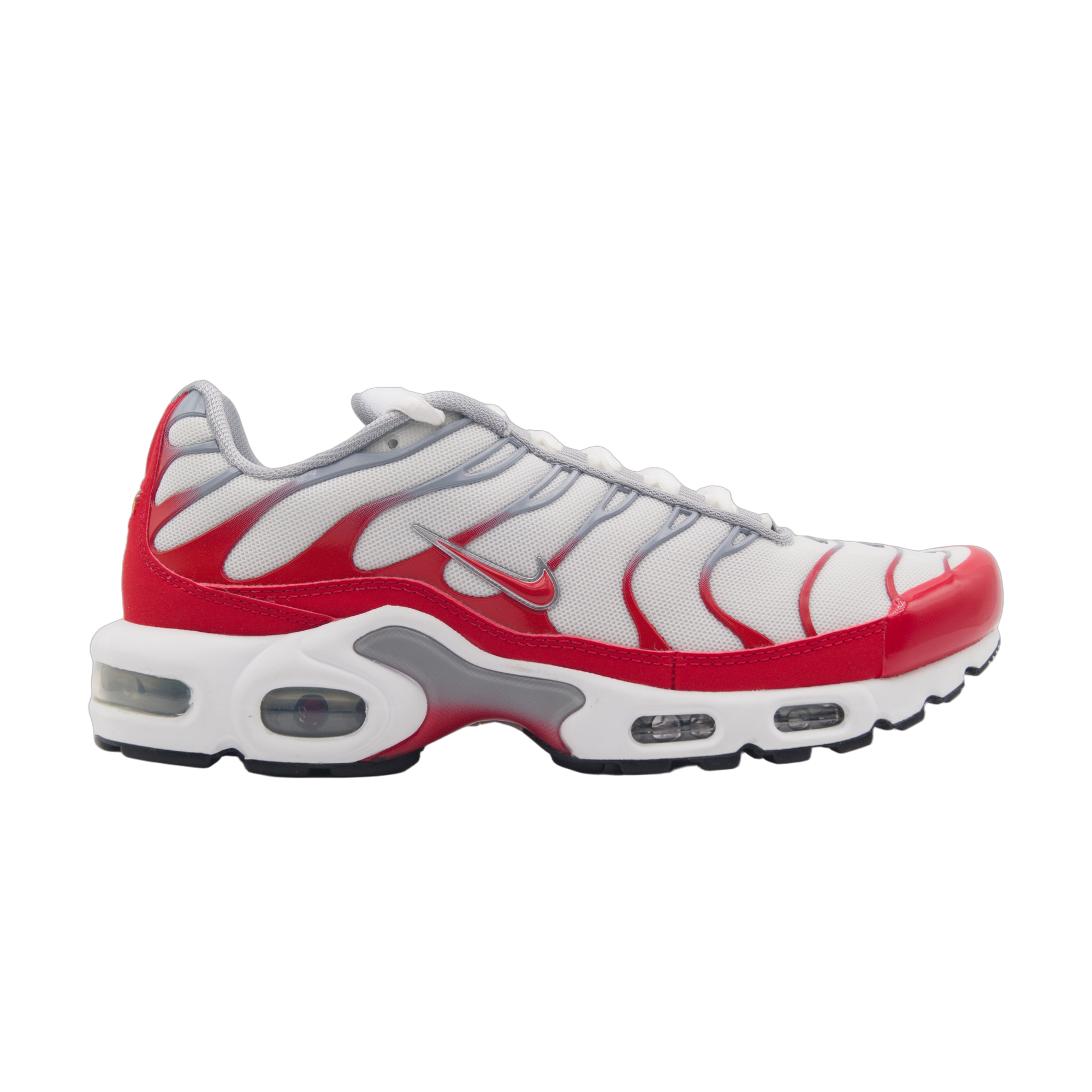 Nike Air Max Plus White University Red Wolf Grey – białe sneakersy
