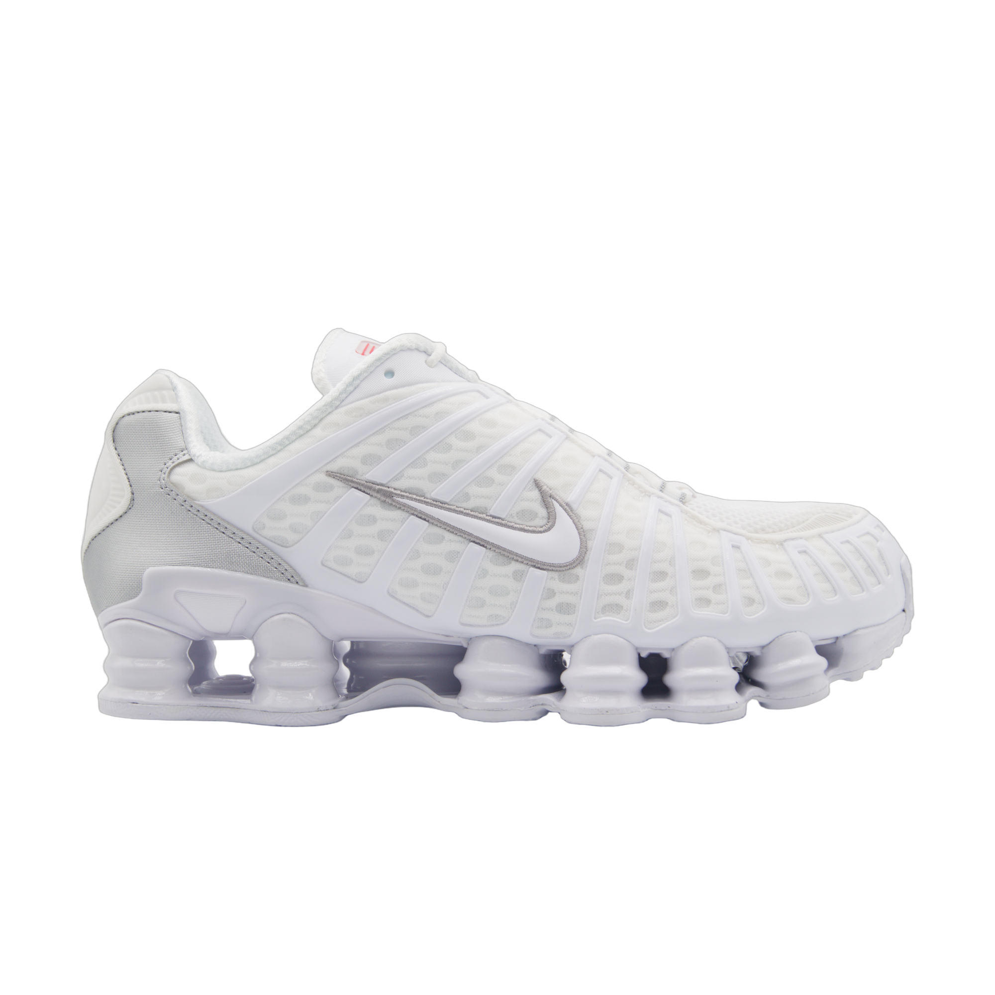 Nike Shox TL White Metallic Silver - sneakersy białe
