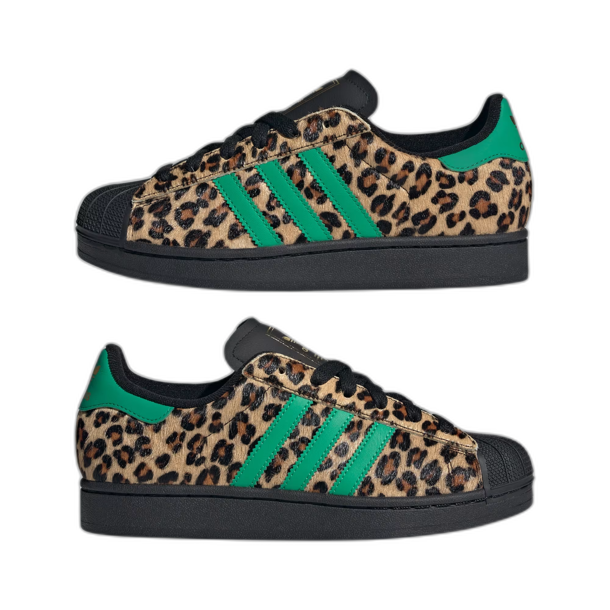 adidas Superstar Black Green Leopard (Women's) - buty sneakersy Offstreet