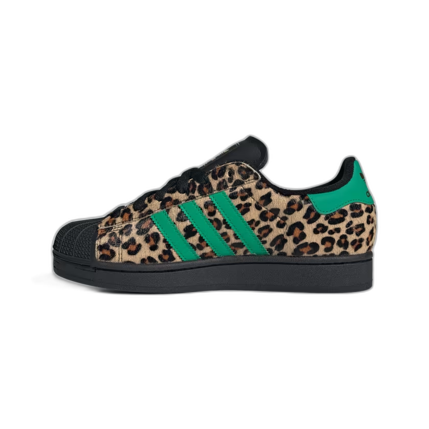 adidas Superstar Black Green Leopard (Women's) - buty sneakersy Offstreet