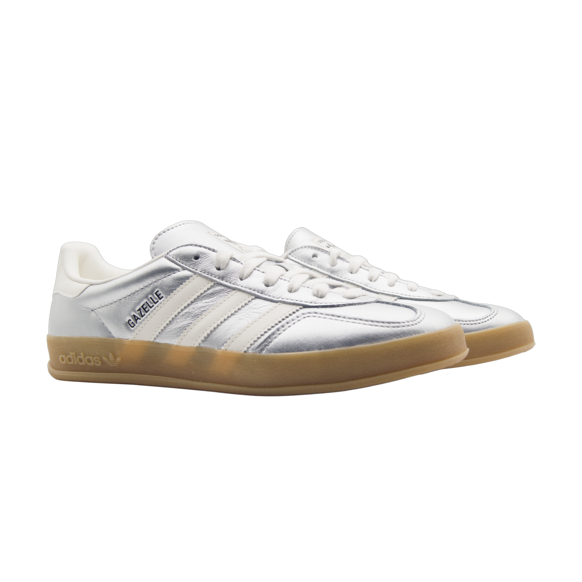 adidas Gazelle Indoor Silver Metallic Core White – srebrne sneakersy