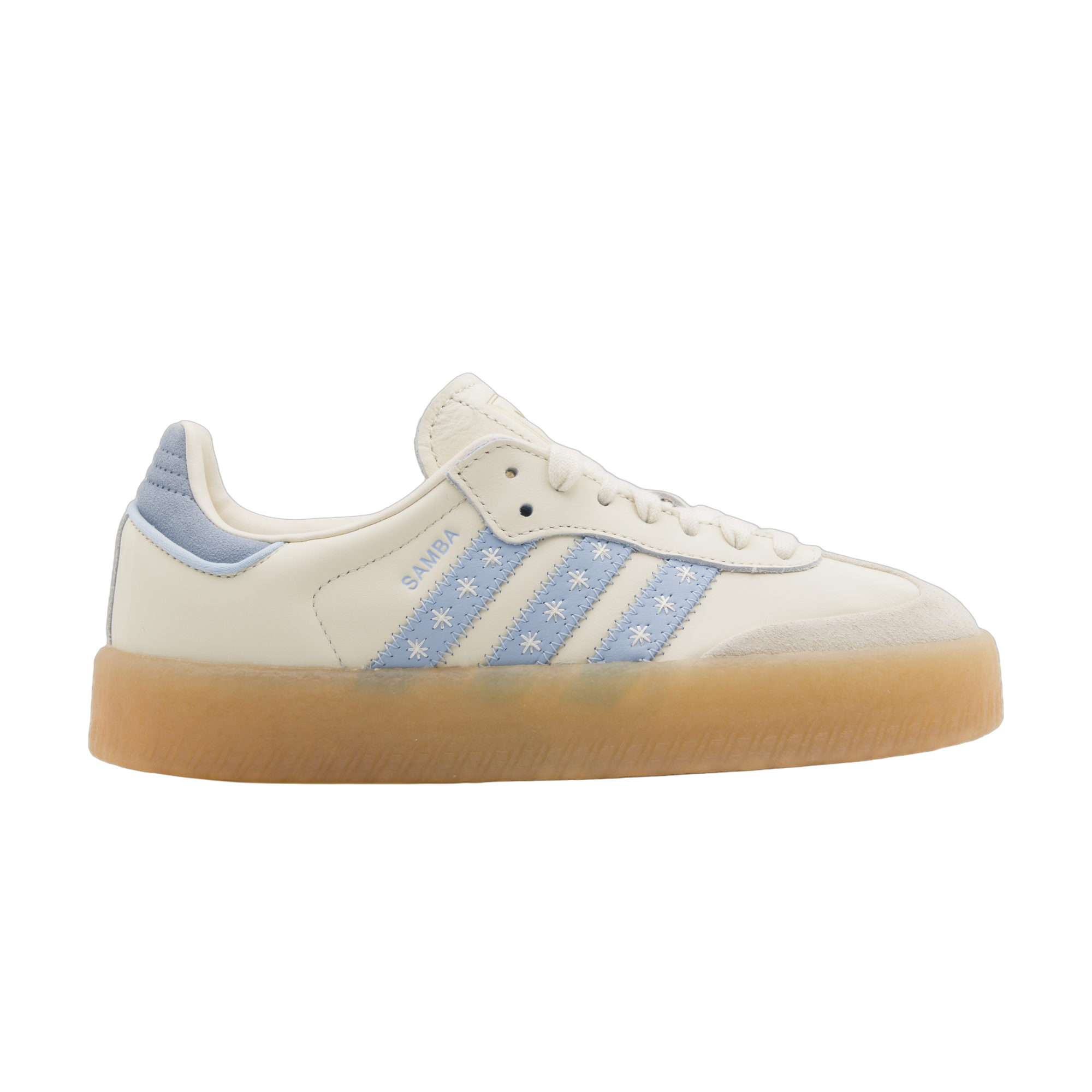 adidas Sambae Cream White Clear Sky – kremowe sneakersy z błękitnymi detalami