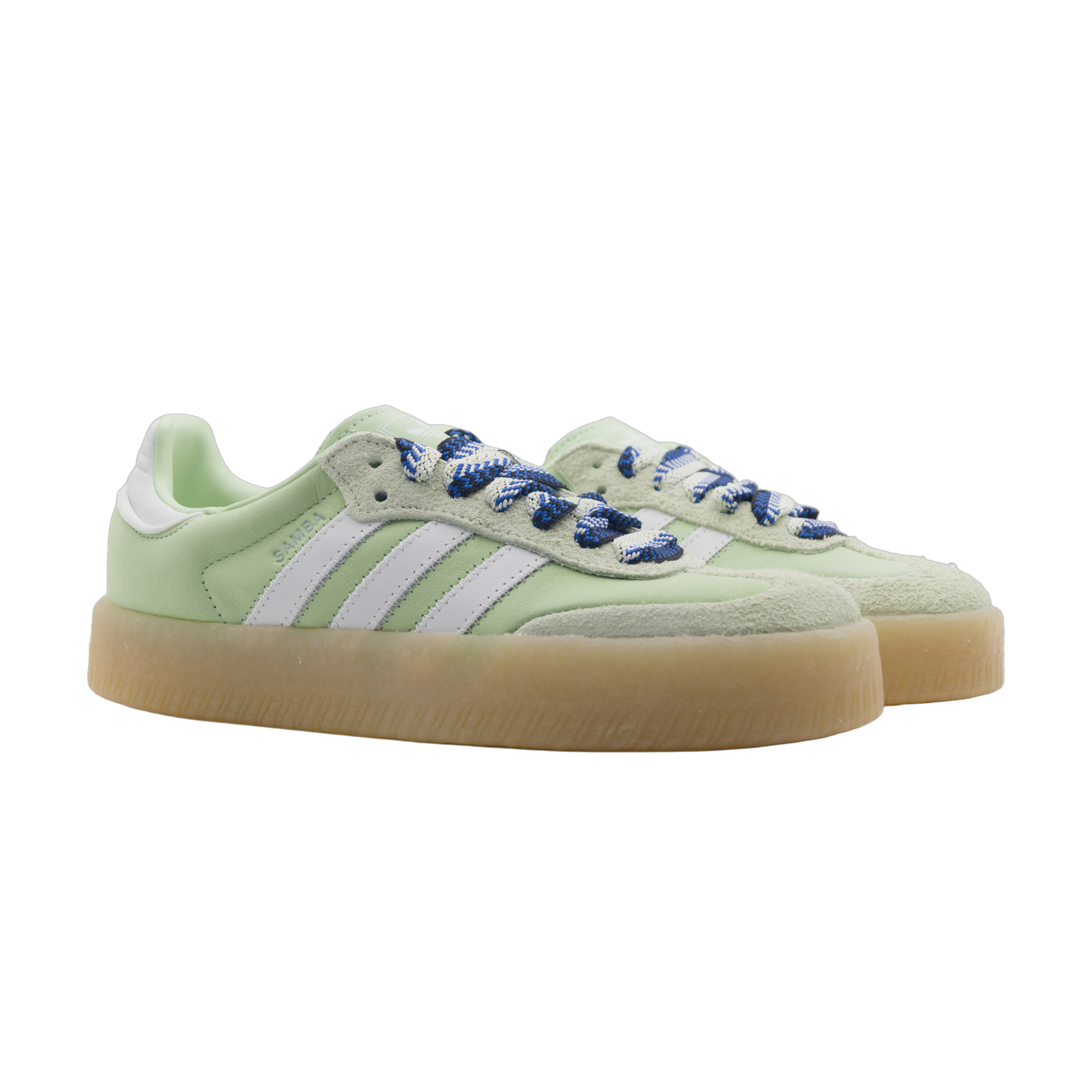 adidas Sambae Semi Green Spark White Wonder Blue (W) - sneakersy lifestyle