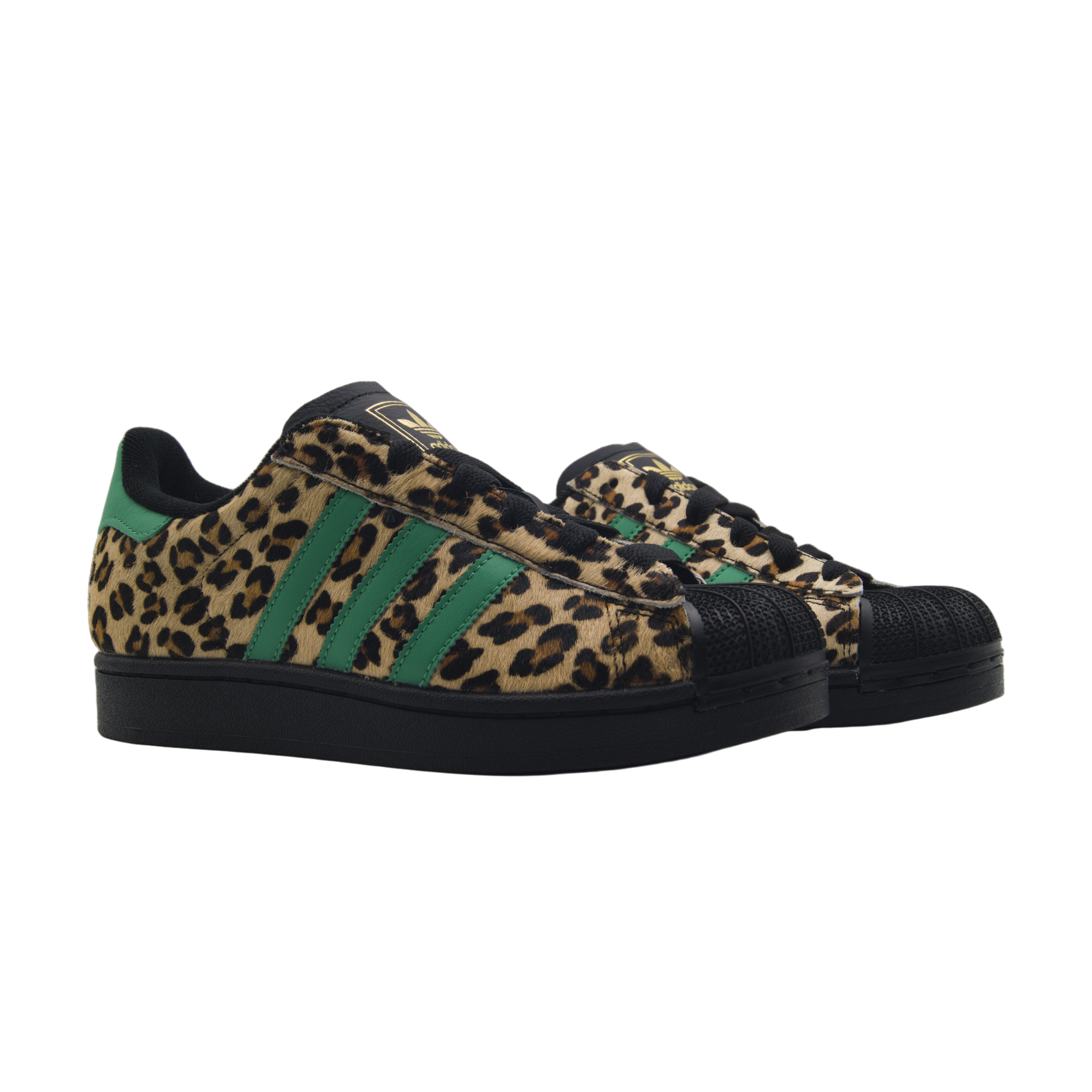 adidas Superstar II Black Green Leopard – sneakersy w panterkę
