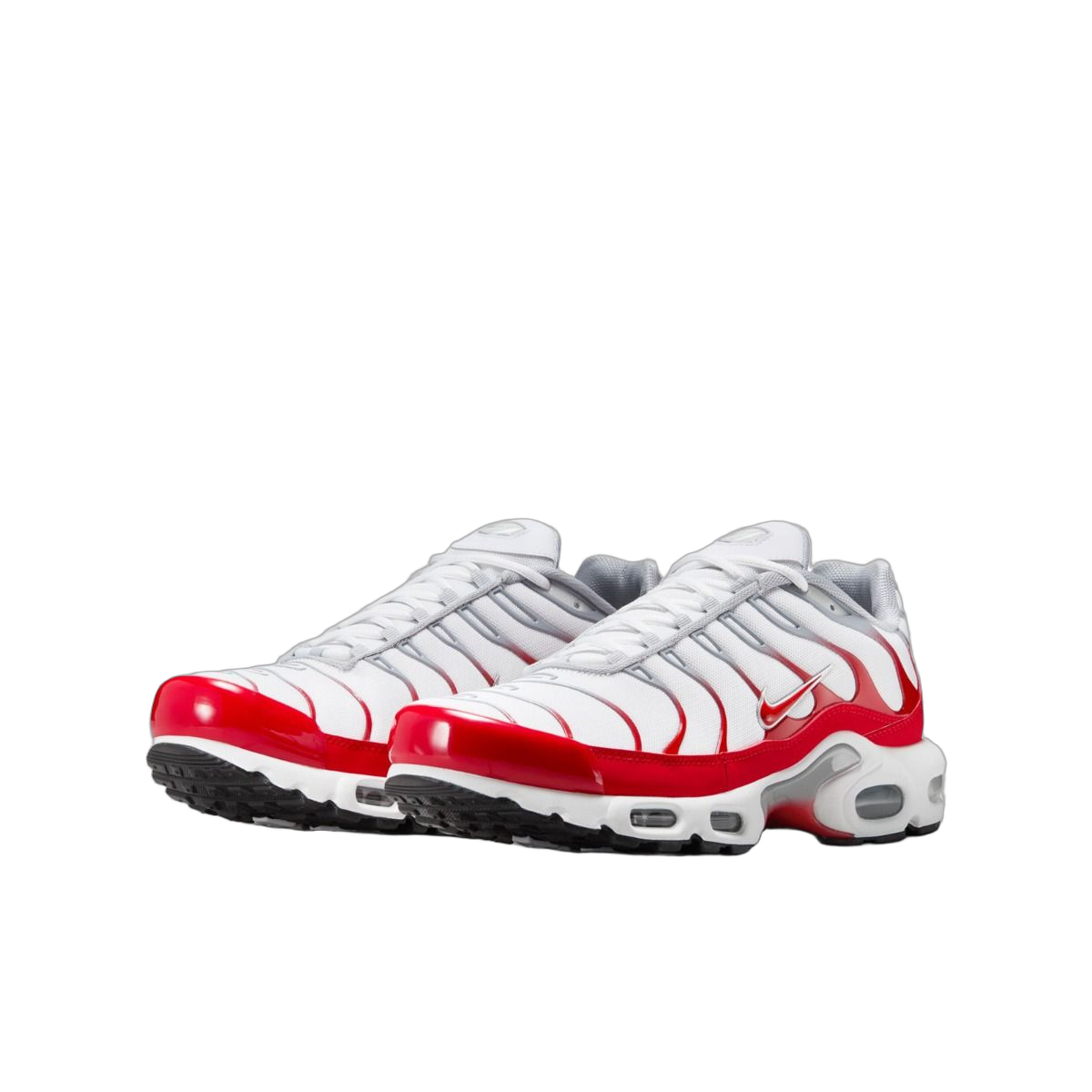 Nike Air Max Plus White University Red Wolf Grey - buty sneakersy Offstreet