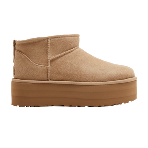 UGG Classic Ultra Mini Platform Sand – beżowe botki na platformie