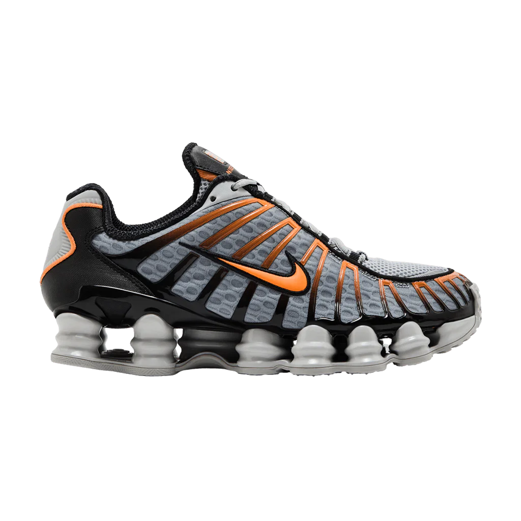 Nike Shox TL Light Smoke Grey Black Bright Mandarin - buty sneakersy Offstreet