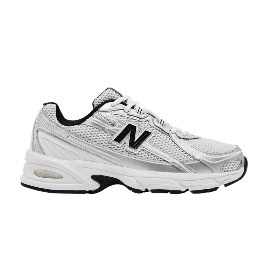 New Balance 740 White Silver Metallic Navy - buty sneakersy Offstreet