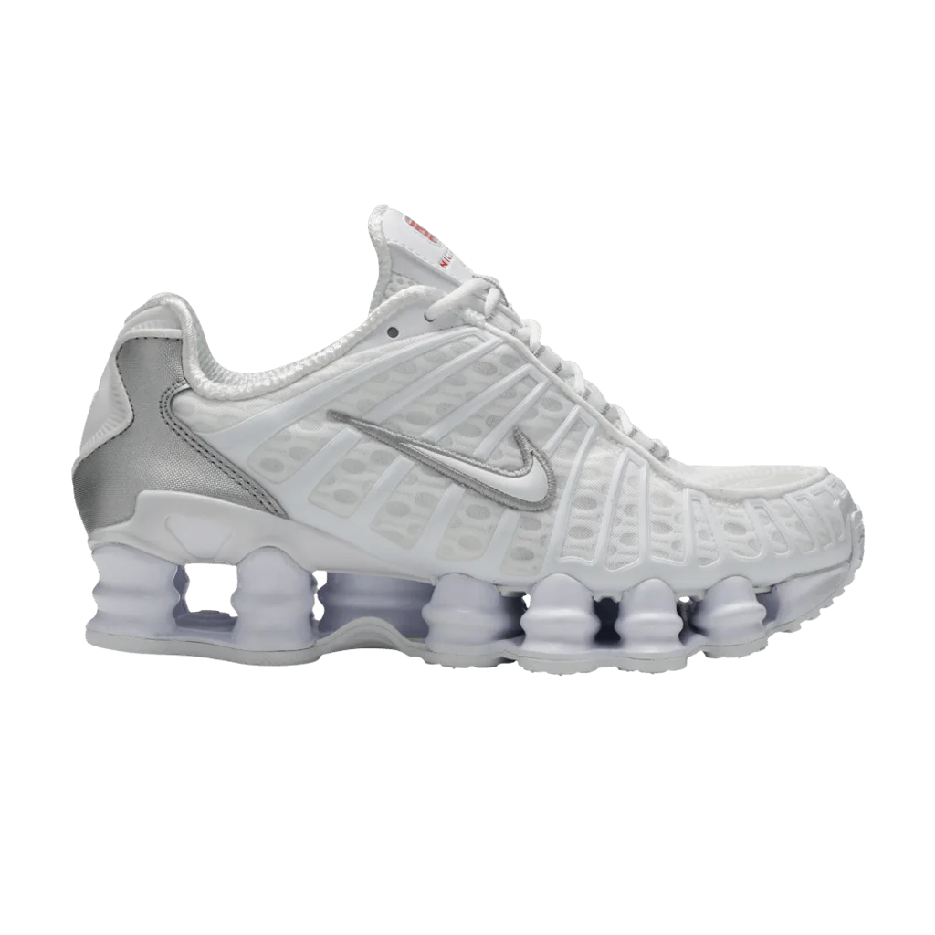 Nike Shox TL White Metallic Silver - buty sneakersy Offstreet