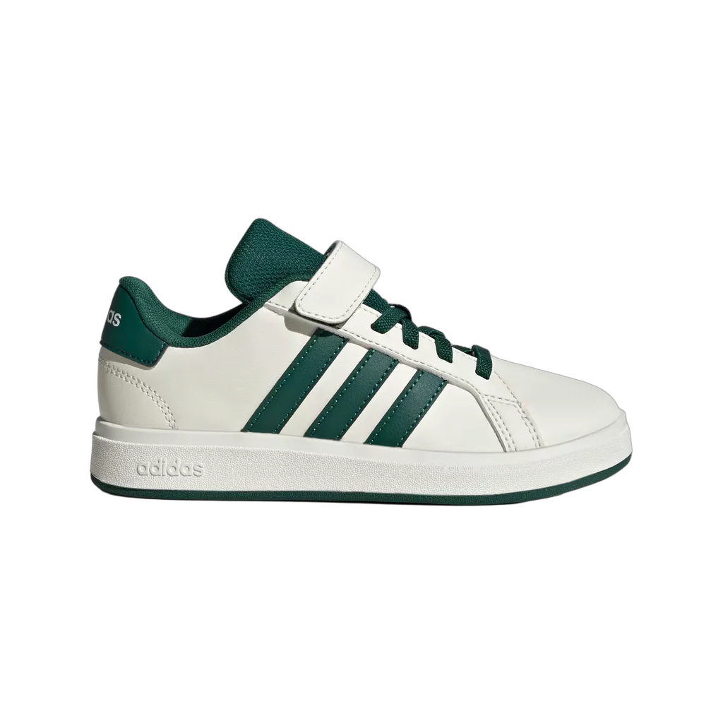 adidas Grand Court 2.0 Off White Collegiate Green - sneakersy dziecięce - buty sneakersy Offstreet