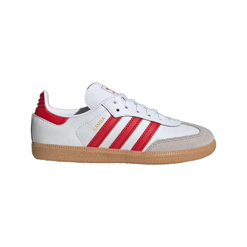 adidas Samba OG White Red Gum – sneakersy dziecięce - buty sneakersy Offstreet