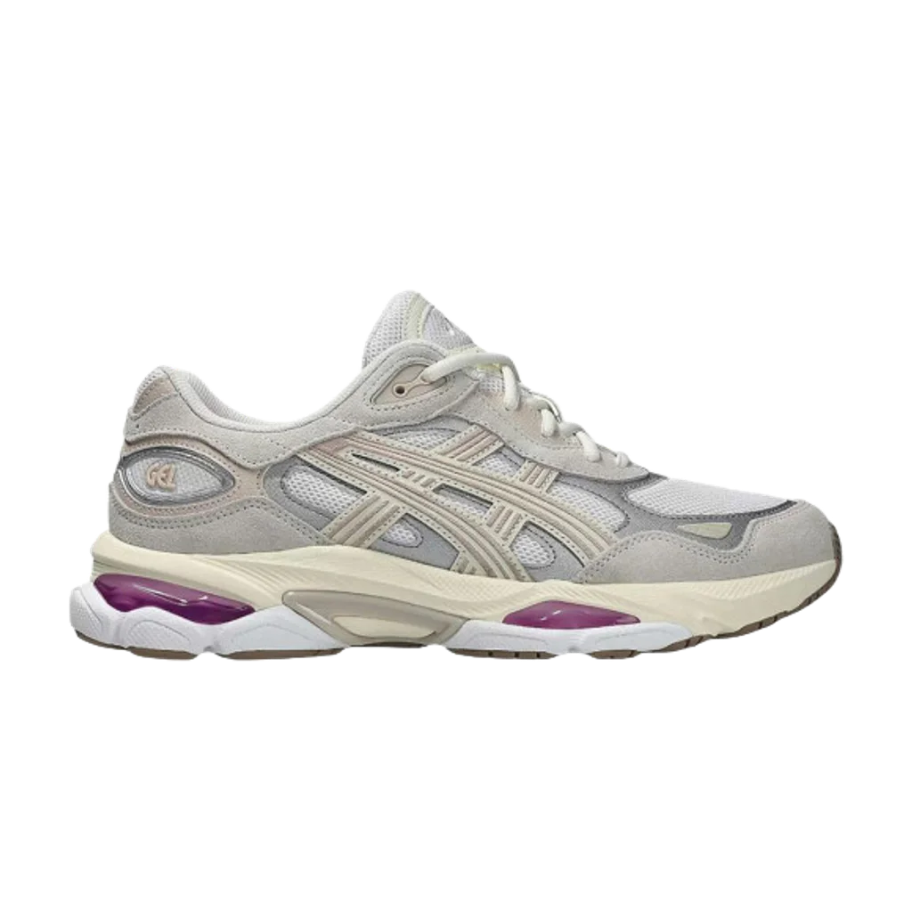 ASICS Gel-NYC 2.0 White Cream Purple - buty sneakersy Offstreet
