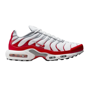 Nike Air Max Plus White University Red Wolf Grey - sneakersy