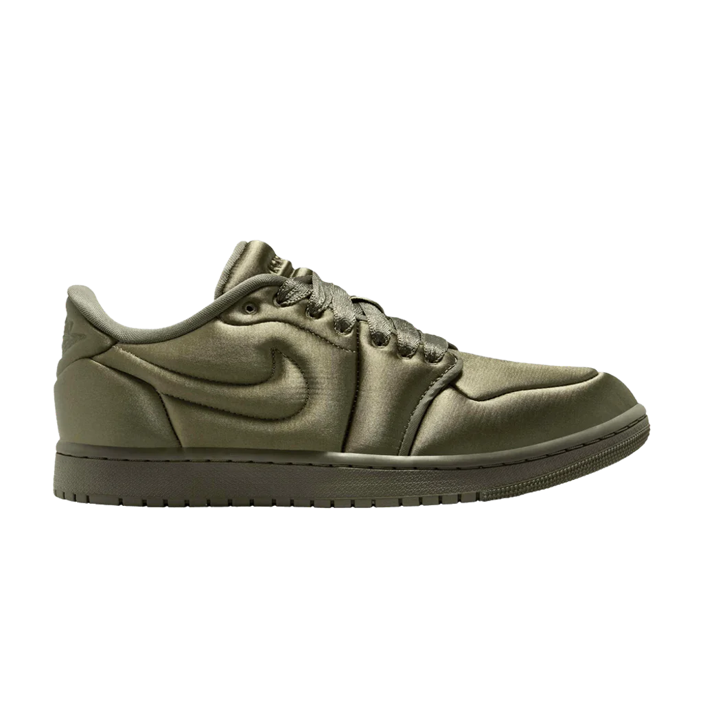 Jordan 1 Low Method of Make Satin Medium Olive (Women's) - buty sneakersy Offstreet