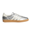 adidas Gazelle Indoor Silver Metallic Core White - buty sneakersy Offstreet