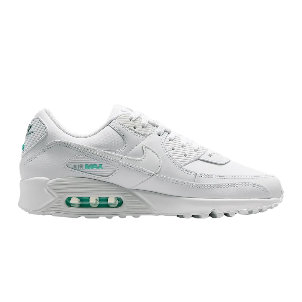 Nike Air Max 90 White Hyper Turquoise - sneakersy - buty sneakersy Offstreet