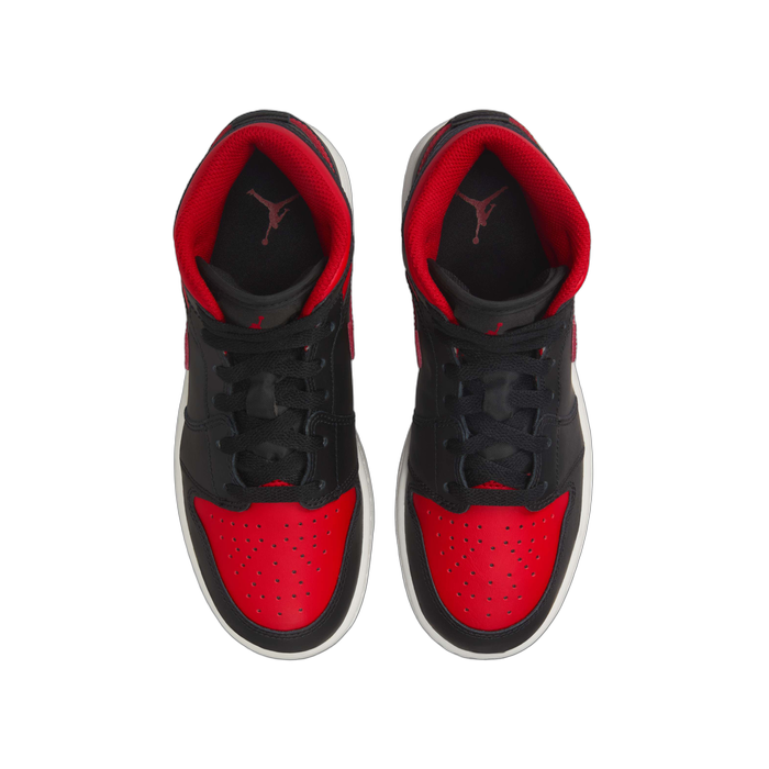 Jordan 1 Mid Black Varsity Red (GS)