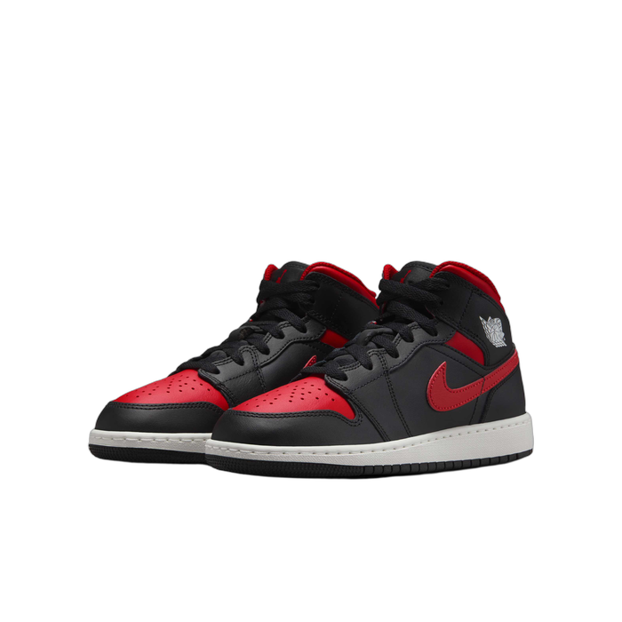 Jordan 1 Mid Black Varsity Red (GS)