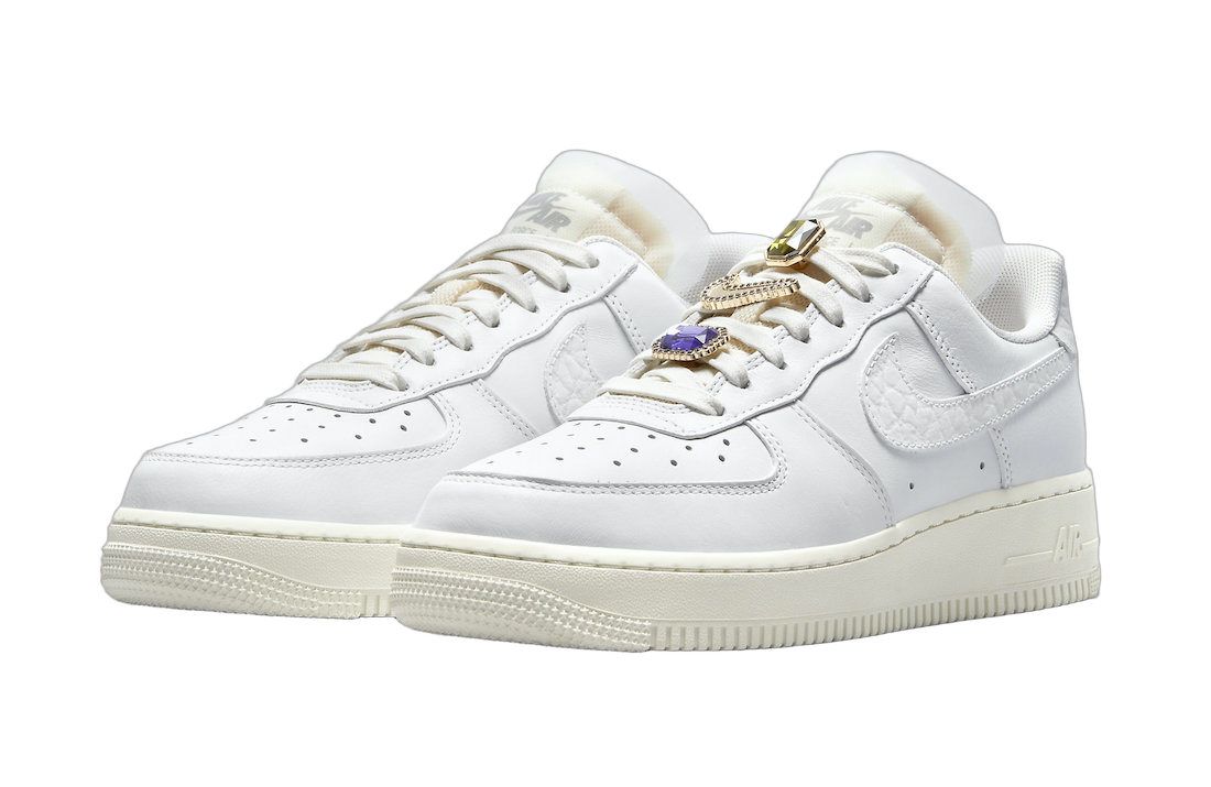 Nike Air Force 1 Low Prm Jewels White (Women's) - buty sneakersy Offstreet
