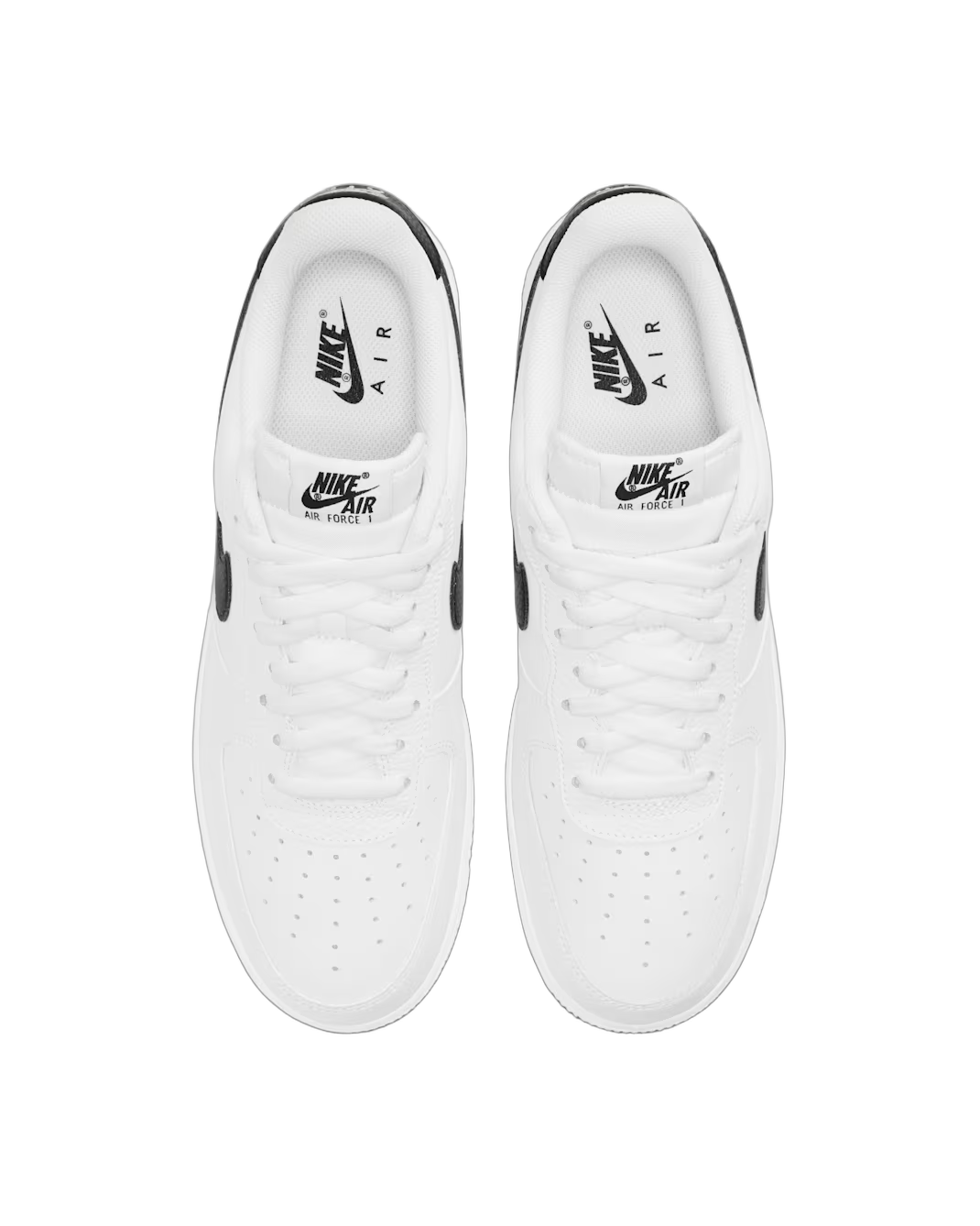 Nike Air Force 1 Low '07 White Black Pebbled Leather - buty sneakersy Offstreet