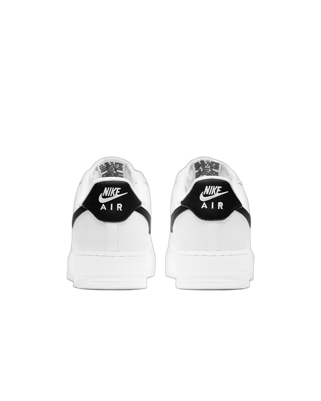 Nike Air Force 1 Low '07 White Black Pebbled Leather - buty sneakersy Offstreet