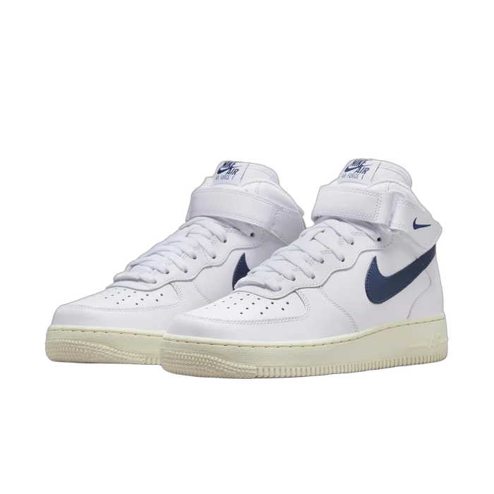 Nike Air Force 1 Mid '07 White Midnight Navy (Women's) - buty sneakersy Offstreet